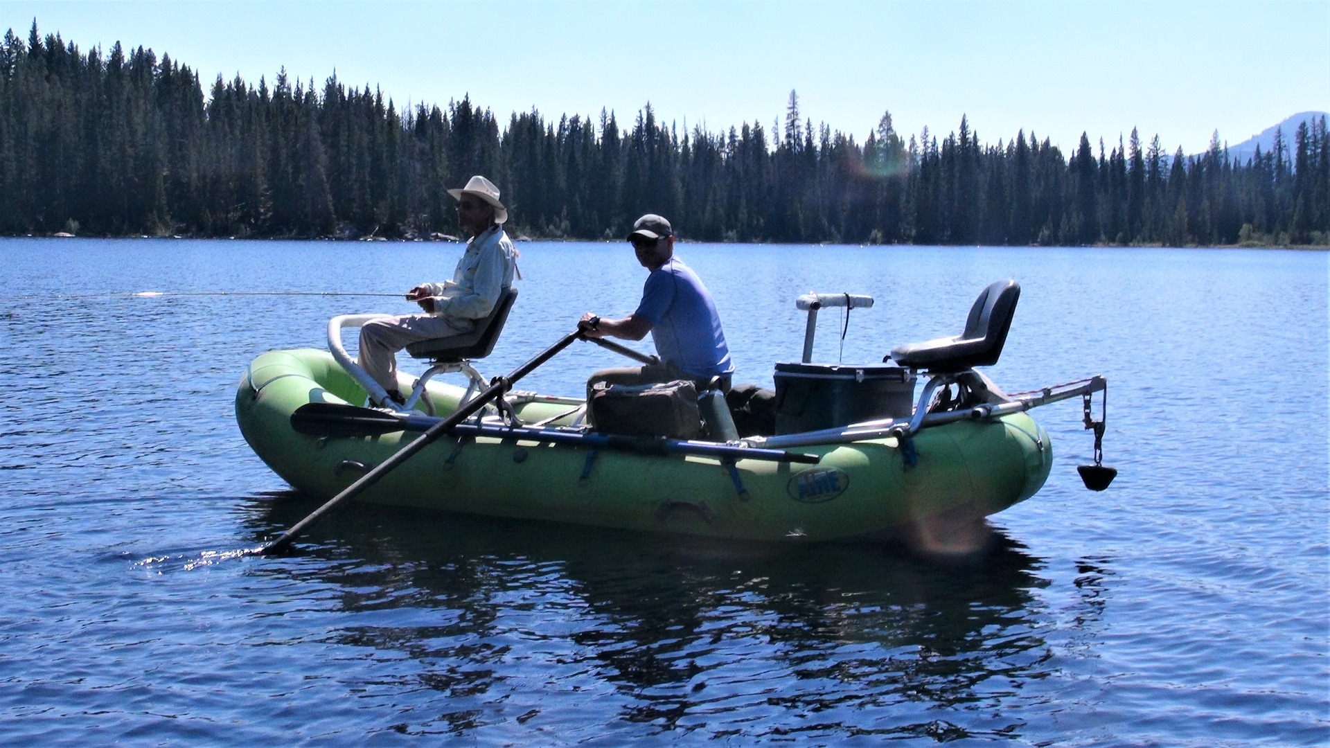 John Bennett with guide fishing in Montana