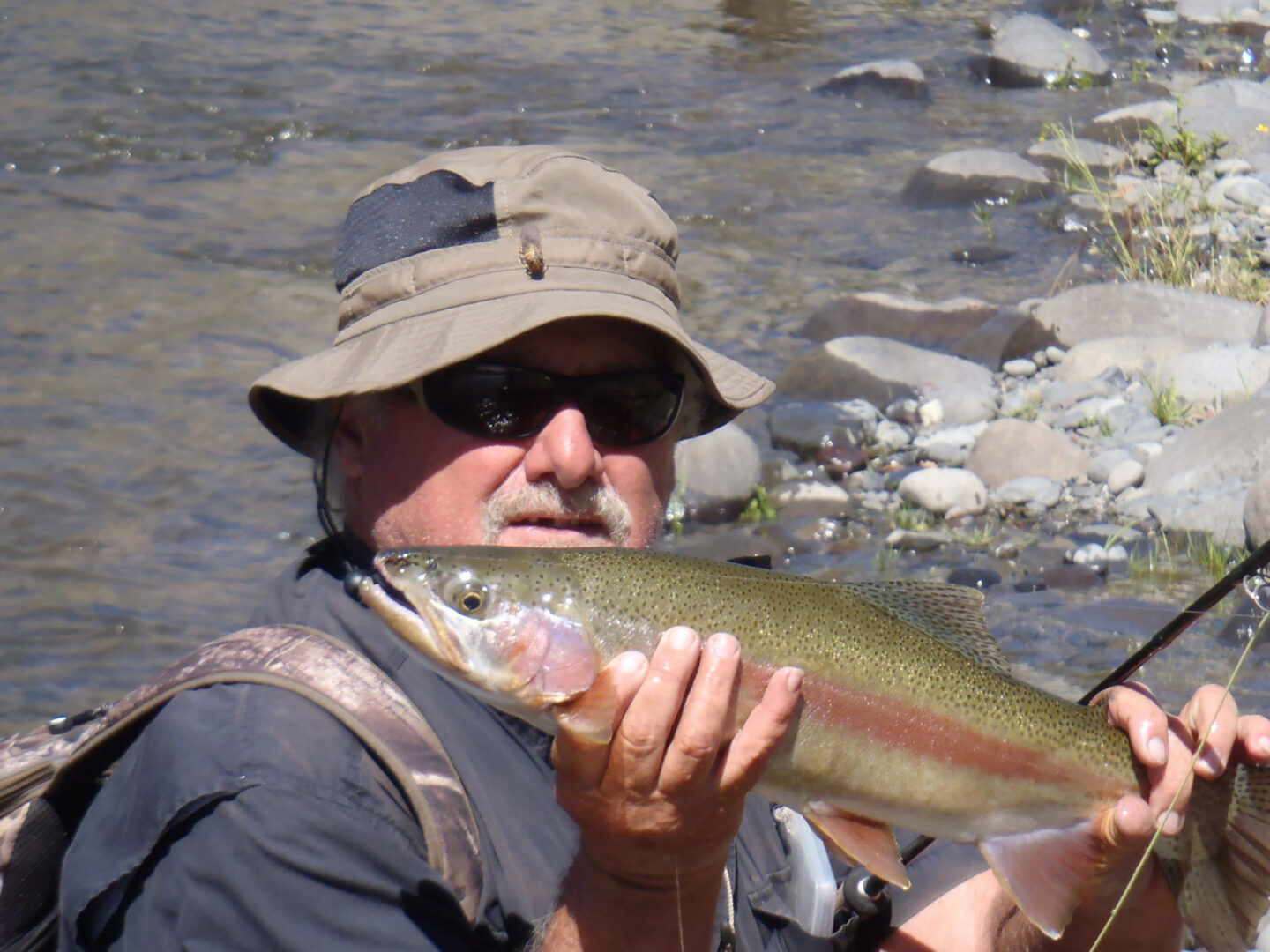 John Bennett with big Rainbow Trout @ Big Horn River, Montana
