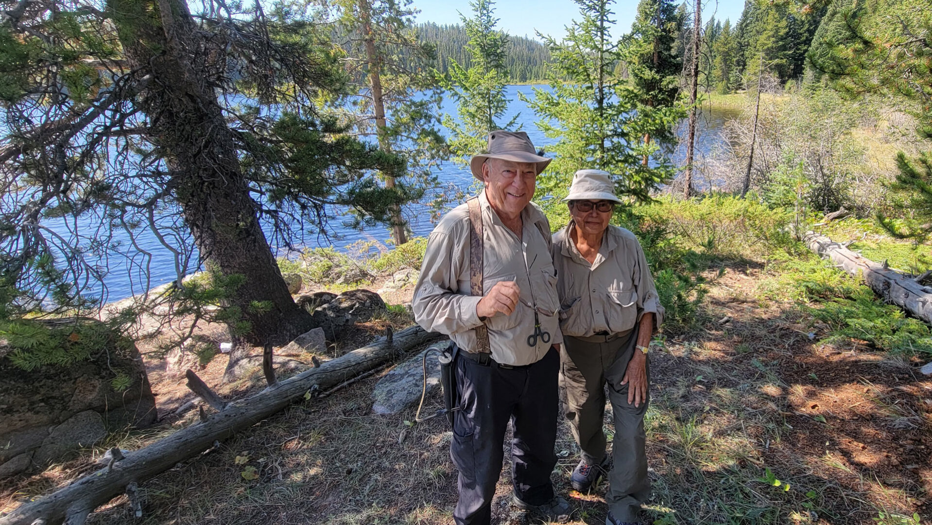 Deane and Donna on Alpine Lake in Montana