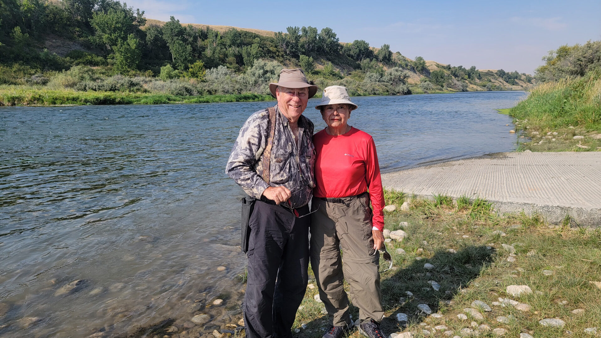 Deane and Donna on the Big Horn River