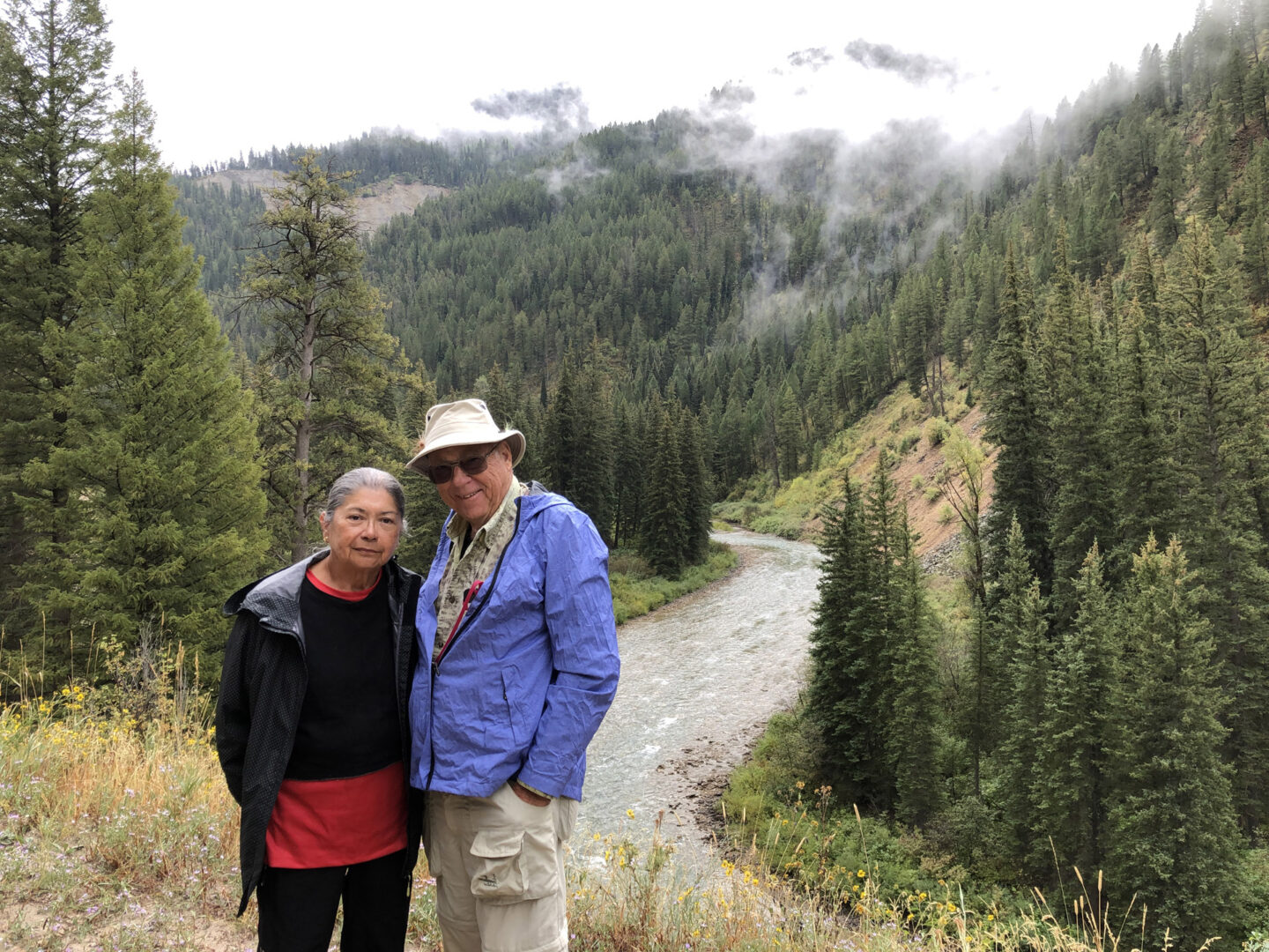 Deane and Donna on the Gray's River Wyoming
