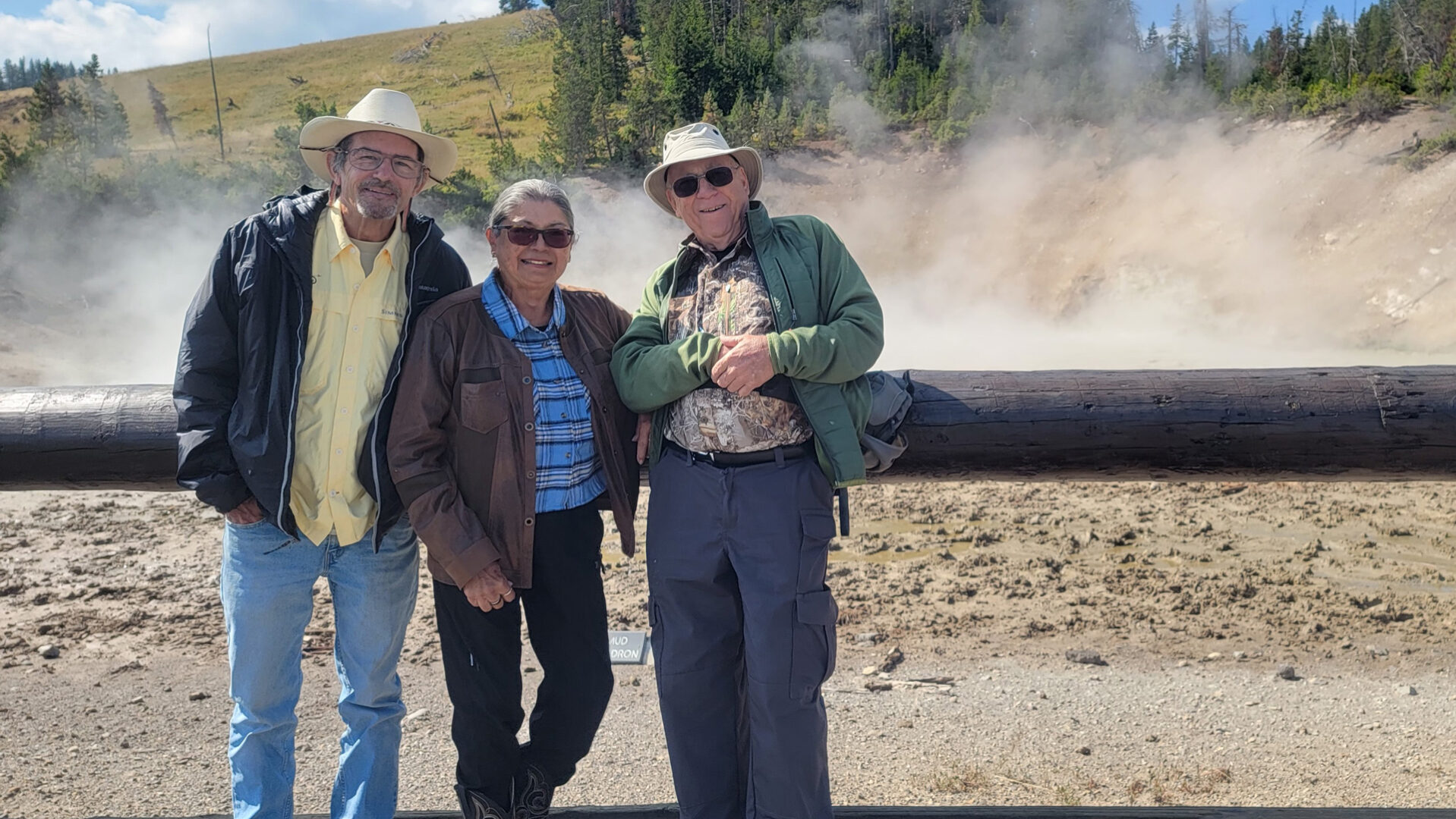John, Donna, and Deane in Yellowstone Nat. Park