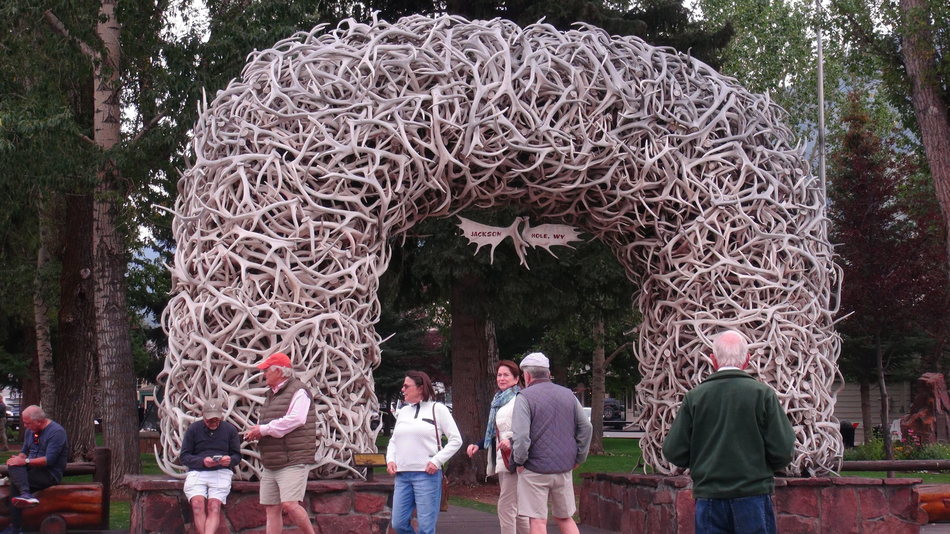 Famous Antler Arch in Jacken Hole Wyoming