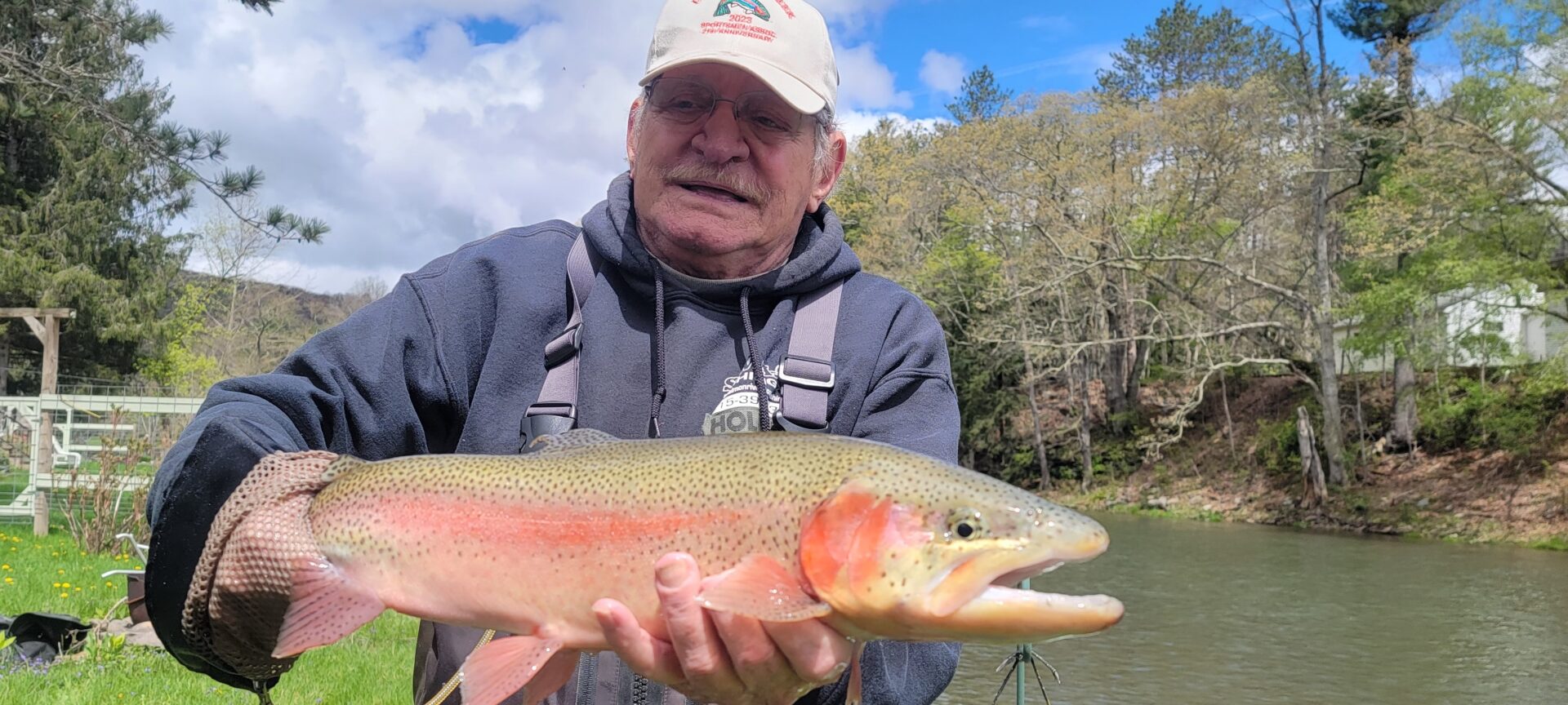 Fred Hollar with Big Rainbow Trout