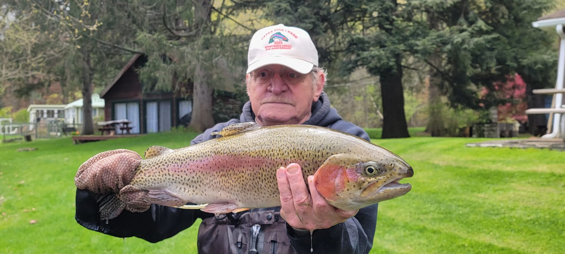 Fred Hollar with Stocked Rainbow Trout